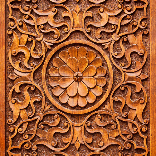 Stone and wool carving